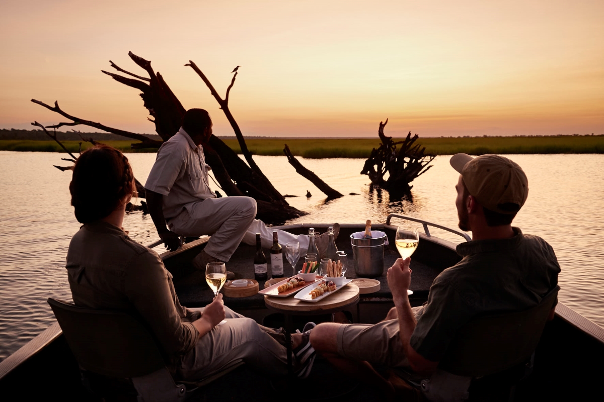 Sanctuary-Chobe-Chilwero-sundowner-boat-safari Discover the Chobe River from Sanctuary Chobe Chilwero